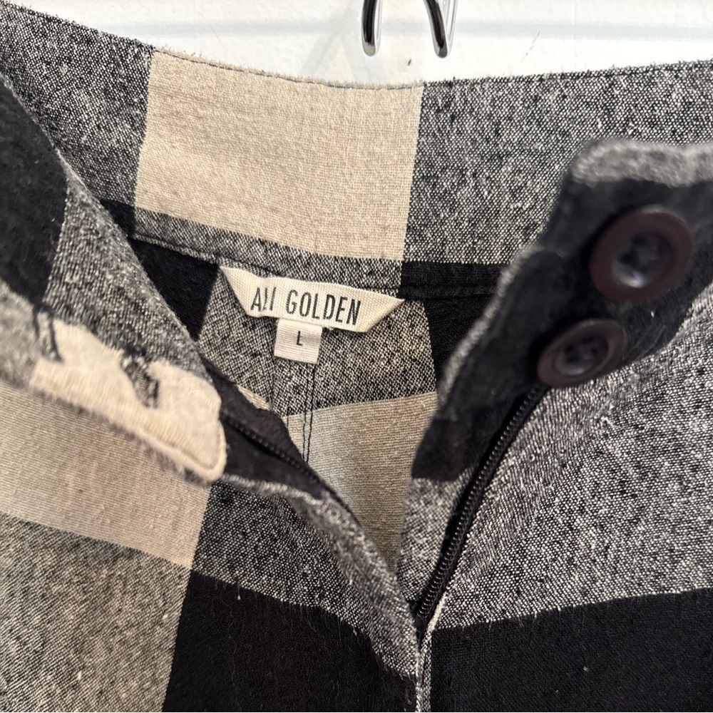 Straight Leg Plaid Pants in Black & White - Picture 4 of 8